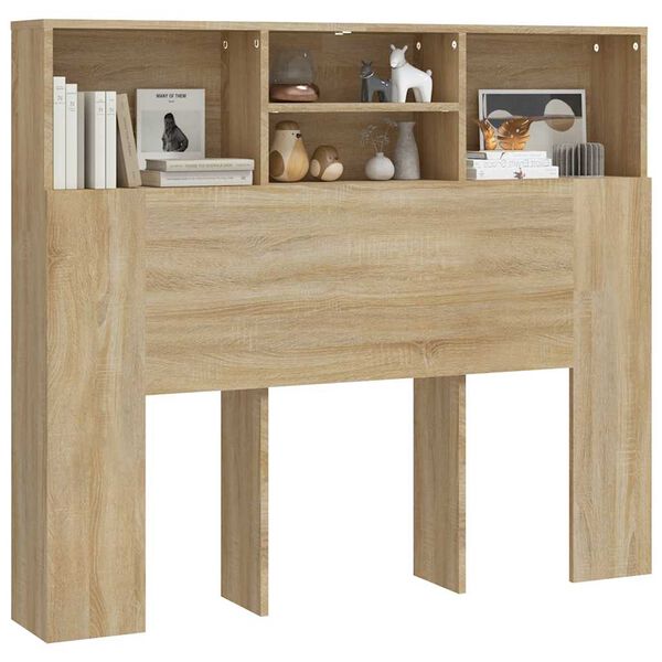 vidaXL Headboard Cabinet Sonoma Oak 120x19x103.5 cm