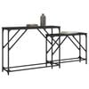 vidaXL Nesting Console Tables 2 pcs Black Engineered Wood
