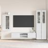 vidaXL TV Cabinet Set with Drawer with Shelf White Engineered Wood