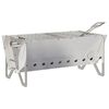vidaXL Camping Fire Pit 42 x 22 x 18 cm Stainless Steel Silver