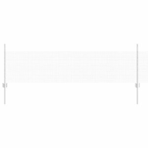 vidaXL Welded Wire Fence with Posts 100 x 0.5 m Galvanised Steel Mesh
