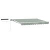 vidaXL Electric Retractable Awning Green and White 3.5 x 2 m