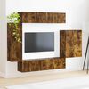 vidaXL TV Wall Cabinet Set Wall-mounted 6 pcs Smoked Oak