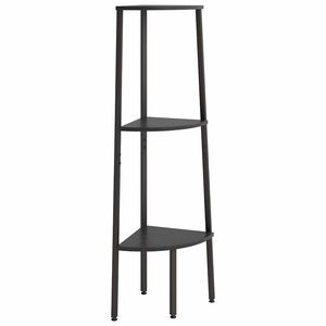 vidaXL 3-Tier Corner Shelf Black 45,5x31,5x120 cm