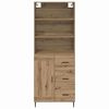 vidaXL Highboard with Drawer Artisan Oak 69.5 x 34 x 180 cm