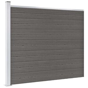 vidaXL Fence Panel WPC 175x146 cm Grey