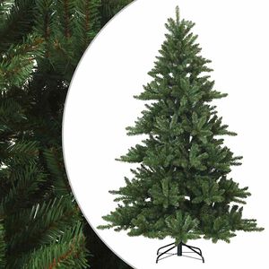 vidaXL Artificial Hinged Christmas Tree Green 210 cm PVC, steel