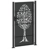 vidaXL Garden Gate with Lock Black 100 x 175 cm Powder-coated steel