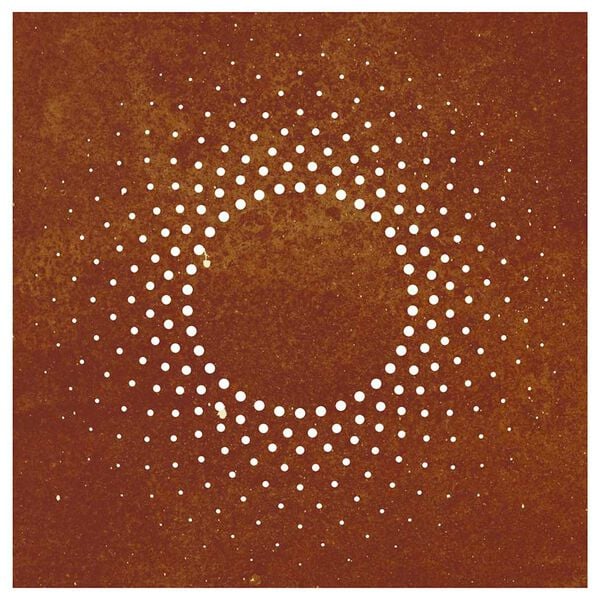 vidaXL Garden Wall Decoration 55x55 cm Corten Steel Sun Design