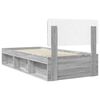 vidaXL Bed Frame Grey Sonoma 90 x 190 cm Solid Pine Wood