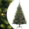 vidaXL Artificial Hinged Christmas Tree 150 LEDs Green 150 cm