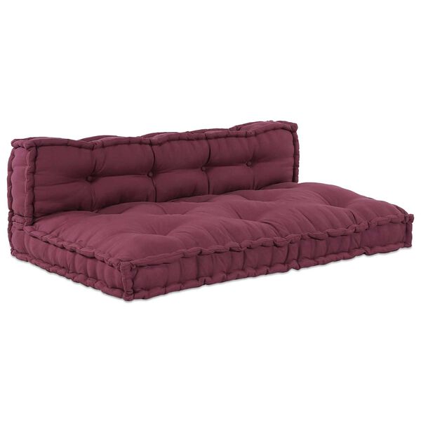 vidaXL Pallet Sofa Cushion Maroon Fabric