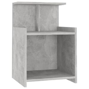 vidaXL Bed Cabinet | Concrete grey | Engineered wood | 40 x 35 x 60 cm