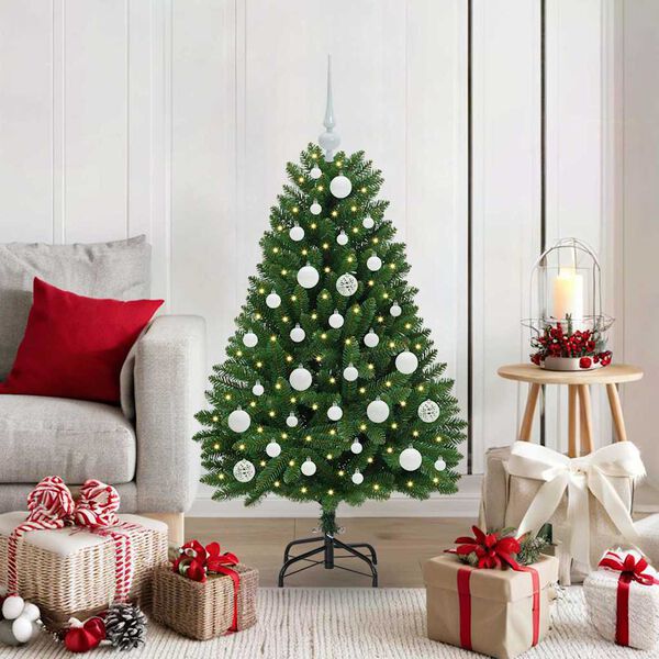 vidaXL Artificial Christmas Tree with Stand Green 120 cm PVC and Metal