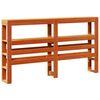 vidaXL Headboard with Shelves Wax Brown 135 cm Solid Wood Pine