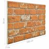 vidaXL 3D Wall Panels with Light Brown Brick Design 10 pcs EPS
