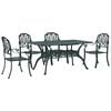 vidaXL 5 Piece Garden Dining Set Green Cast Aluminium