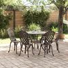vidaXL Garden Dining Set 7 pcs Bronze Aluminium