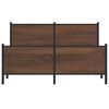 vidaXL Metal Bed Frame without Mattress Brown Oak 140x200 cm