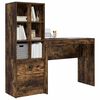 vidaXL Desk with Drawer 2 pcs Smoked Oak
