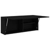 vidaXL Bathroom Wall Cabinet Black 100x25x40 cm Engineered Wood