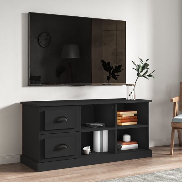 vidaXL TV Cabinet Black 102x35.5x47.5 cm Engineered Wood