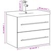 vidaXL Bathroom Sink Cabinet with Built-in Basin White
