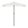 vidaXL Garden Parasol with Steel Pole White 248x248x248 cm
