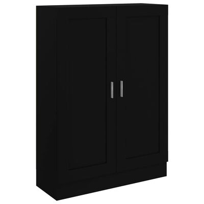 vidaXL Book Cabinet Black 82.5x30.5x115 cm Engineered Wood