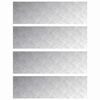 vidaXL Stair Tread 4 pcs 100 x 30 cm Silver Aluminium Rectangular
