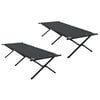 vidaXL Folding Camping Bed 2 pcs Black 210 x 80 x 46 cm Oxford fabric