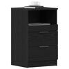 vidaXL Bedside Cabinet 2 pcs Black Oak 40 x 35 x 65 cm Engineered Wood