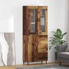 vidaXL Highboard with Drawer 2 pcs Old Wood Engineered Wood
