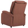 vidaXL Wing Back Recliner Chair Brown Fabric