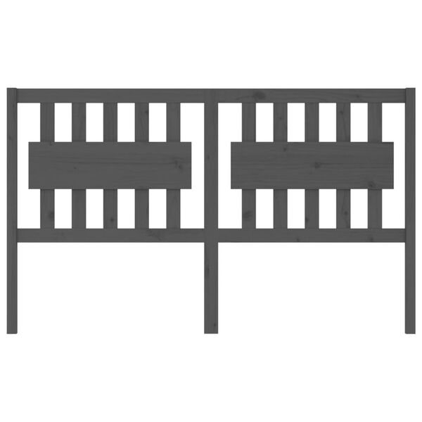 vidaXL Bed Headboard Grey 165.5x4x100 cm Solid Wood Pine