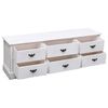 vidaXL TV Cabinet Antique White 108x30x40 cm Solid Wood Paulownia