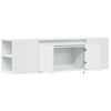vidaXL TV Wall Cabinet with LED Lights White 135x31x39.5 cm