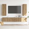 vidaXL 5 Piece TV Cabinet Set Wall-mounted Artisan Oak Engineered Wood
