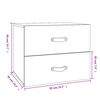 vidaXL Wall-mounted Bedside Cabinet Grey 50x36x40 cm