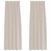 vidaXL Voile Curtain 2 pcs Sand 245 x 140 cm Polyester