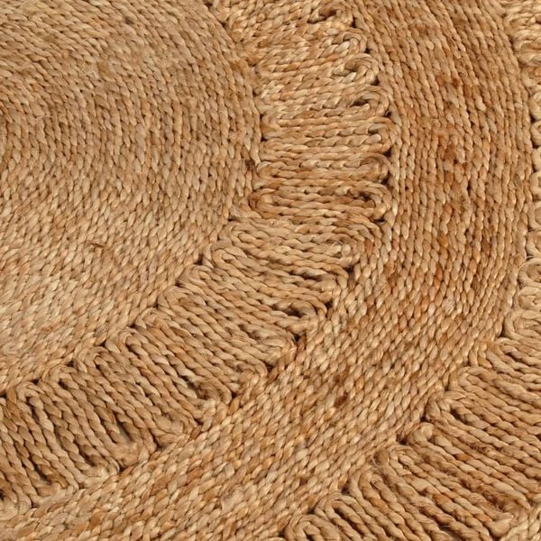 vidaXL Area Rug Hand-braided Jute 150 cm Round