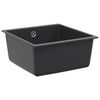 vidaXL Kitchen Sink Single Basin Granite 43 x 46 x 20 cm Graphite