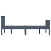 vidaXL Bed Frame without Mattress Grey Solid Pine Wood 140x200 cm (283229+2x321989)