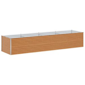 vidaXL Garden Raised Bed 390 x 100 x 68 cm Galvanised Steel