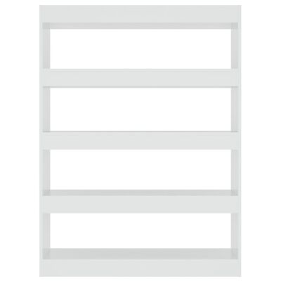 vidaXL Book Cabinet/Room Divider High Gloss White 100x30x135 cm