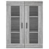 vidaXL Highboard Grey Sonoma 69.5x34x180 cm Engineered Wood