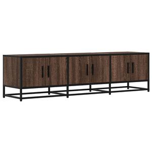 vidaXL TV Cabinet Brown Oak 150x35x41 cm Engineered Wood and Metal
