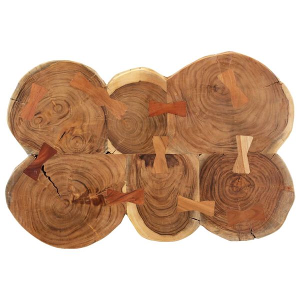 vidaXL Coffee Table 36 cm 6 Trunks Solid Wood Acacia