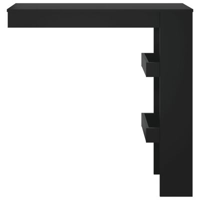 vidaXL Wall Bar Table Black 102x45x103.5 cm Engineered Wood