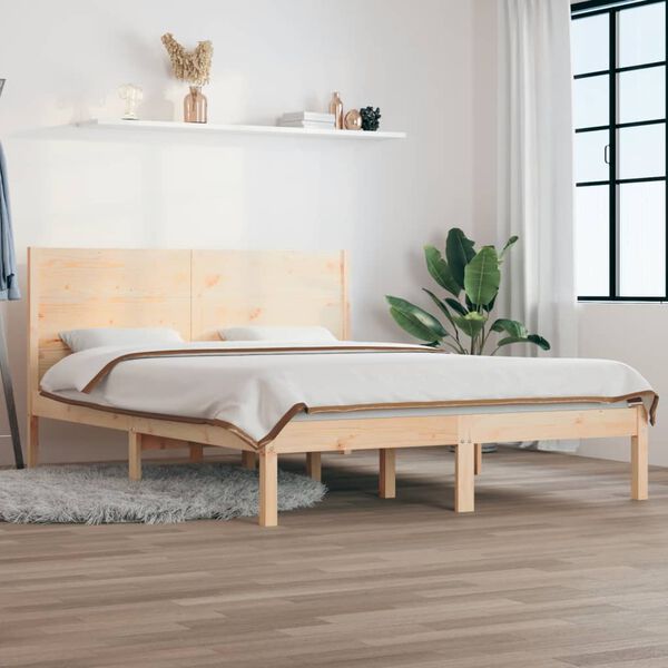 vidaXL Bed Frame without Mattress 135x190 cm Double Solid Wood
